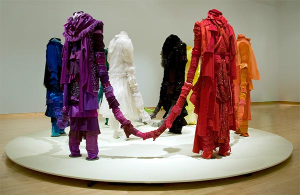 Recycled Clothes Sculptures