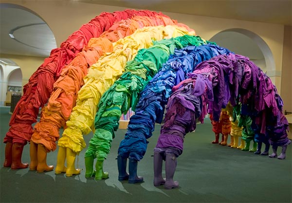 Recycled Clothes Sculptures