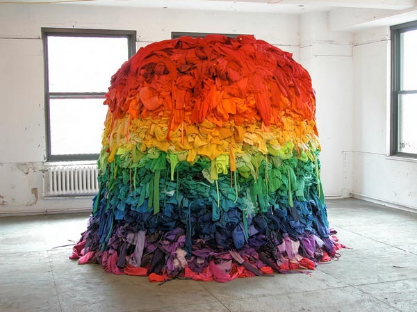 Recycled Clothes Sculptures