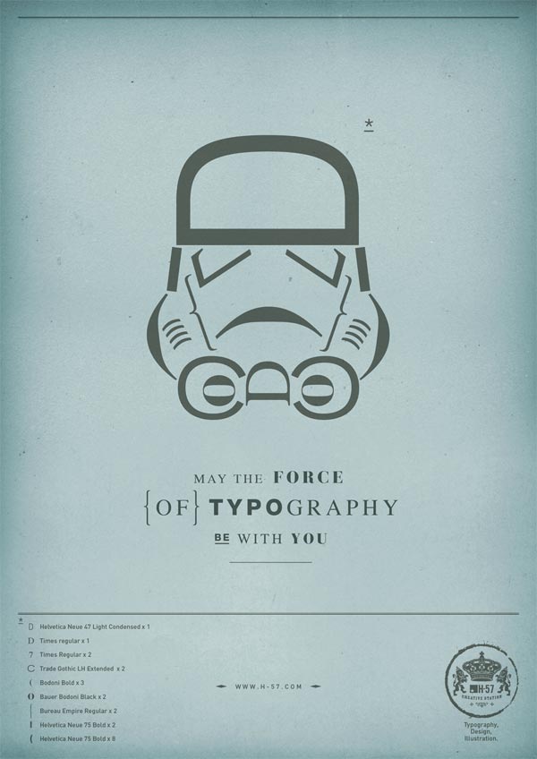 Star Wars Typographic Illustrations
