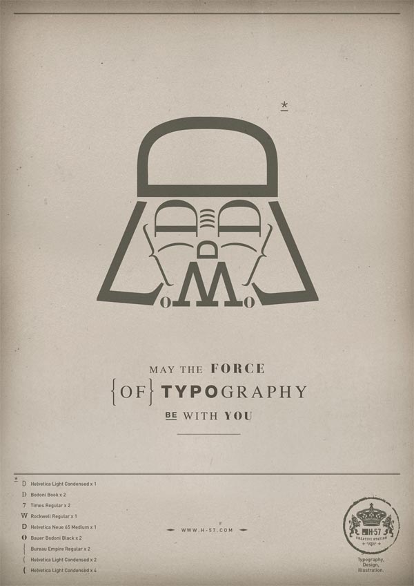 Star Wars Typographic Illustrations