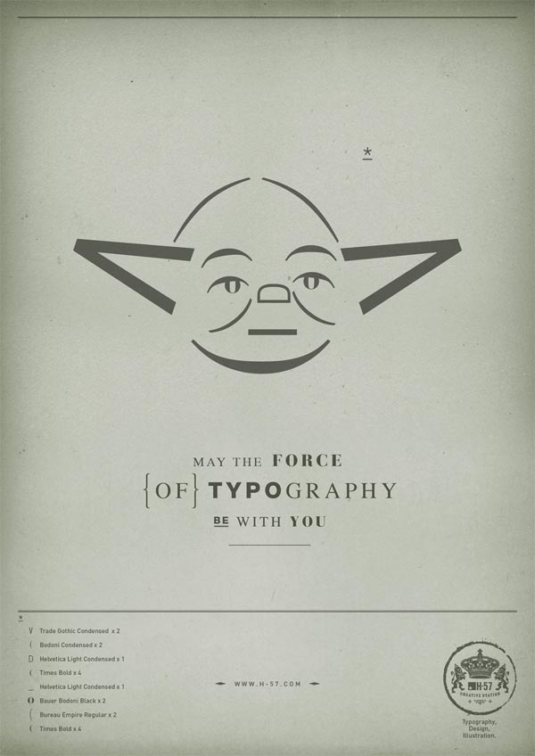 Star Wars Typographic Illustrations