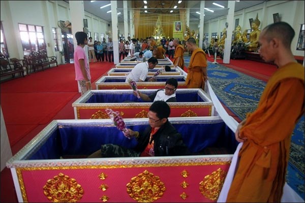 Practice Death and Cleanse Your Soul by Coffin Ritual in Thailand