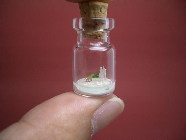 Tiny world in a bottle