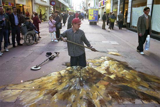 3D Illusion Drawing by Julian Beever