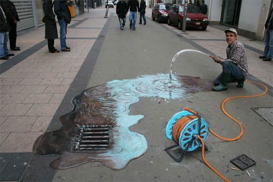 3D Illusion Drawing by Julian Beever