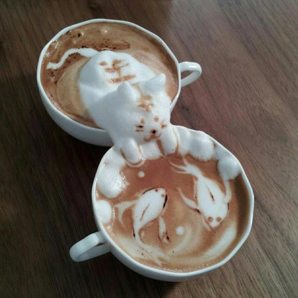 3D latte art by Kazuki Yamamoto