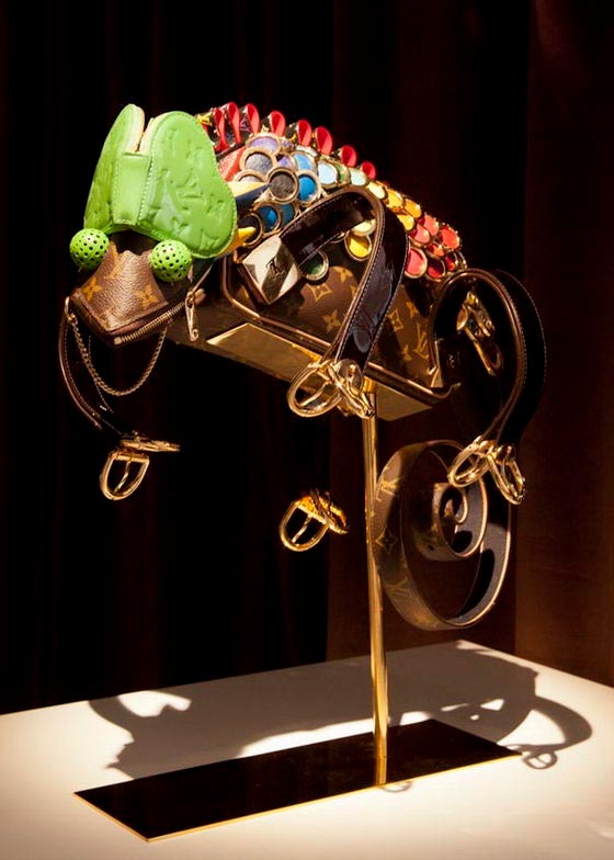 Animal Sculptures Created with Louis Vuitton bags