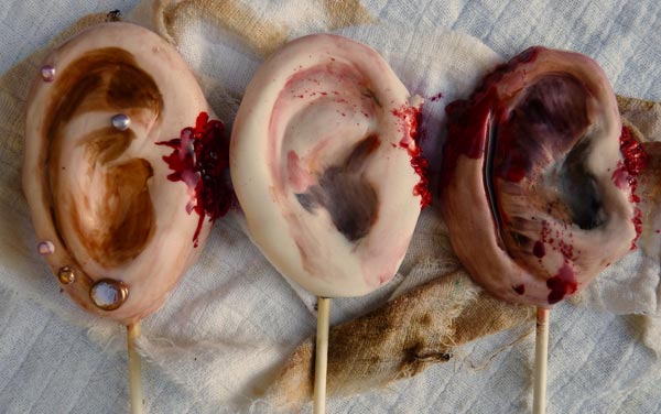 Bloody Ear And Severed Toe Cookie Pops