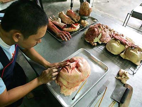 قطع بشرية منحوتة بالكامل من الخبز ولا علاقة له بخرافة بيع الصين للحوم شعبها بعد كورونا