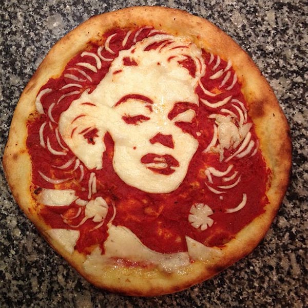 Marilyn Monroe Pizza Portrait