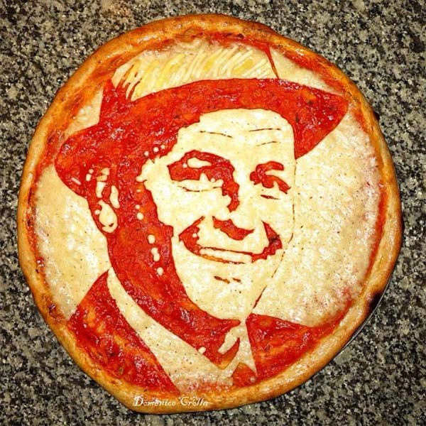 Frank Sinatra Pizza Portrait