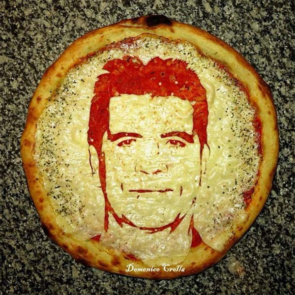 Simon Cowell Pizza Portrait