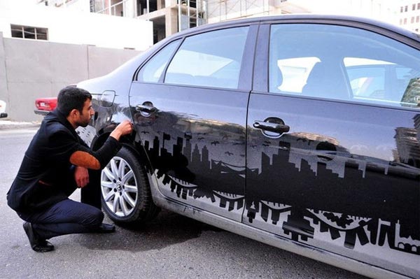 Parking Attendant Dirty Car Art