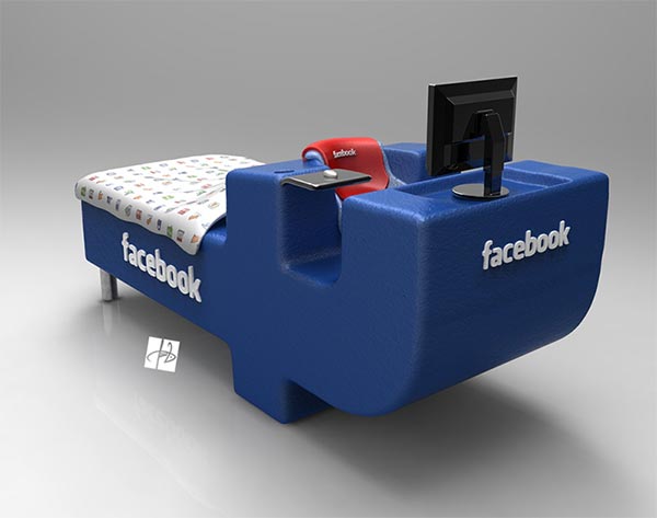 Conceptual Facebook Bed