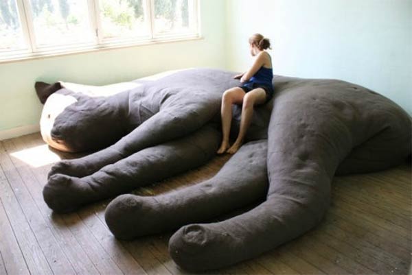 Giant Sleeping Cat Couch