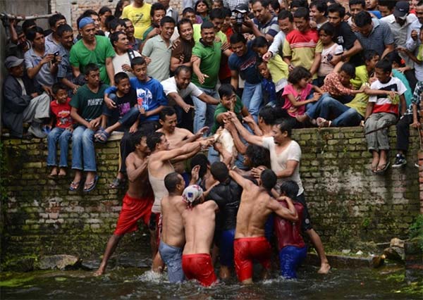 Bizarre Baby Goat Drowning Ritual