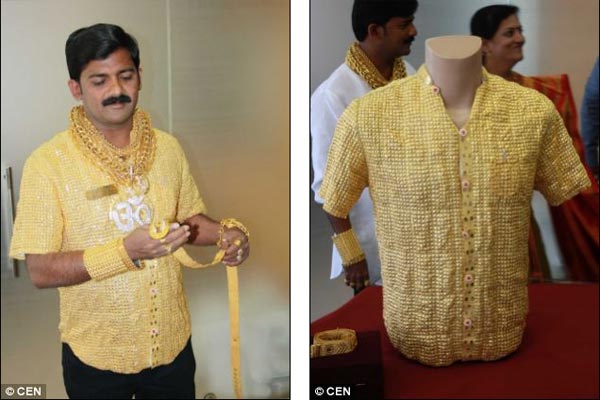 Indian Wealthy Man Spends £14,000 on Shirt Made of Pure Gold