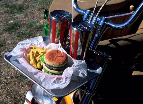 Hamburger-Shaped Harley Davidson