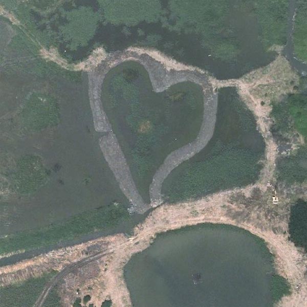 Gigantic Hearts From Above