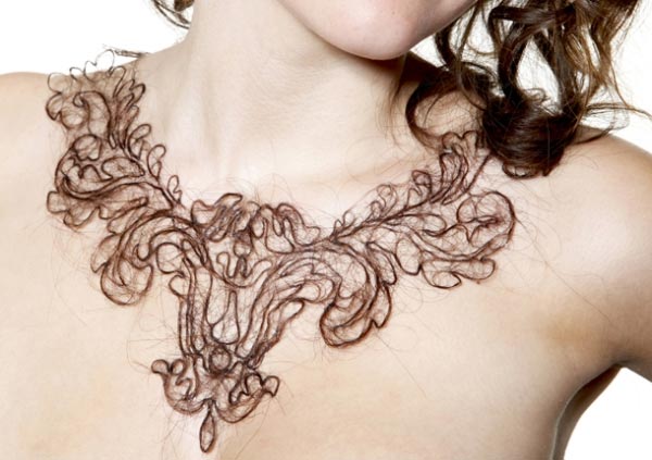 Human Hair Necklaces by Kerry Howley