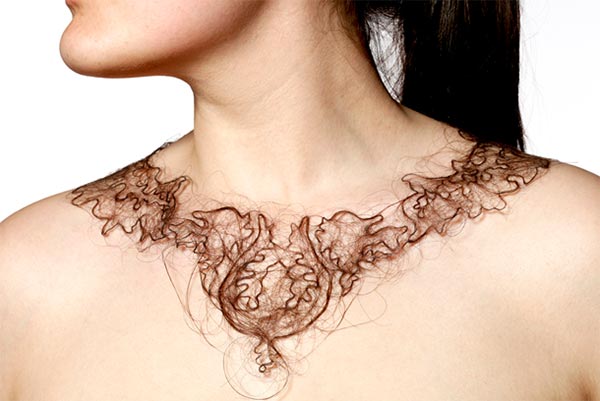 Human Hair Necklaces by Kerry Howley