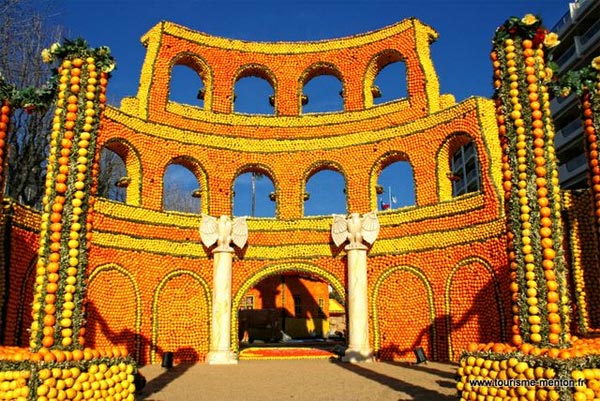 Giant Citrus Sculptures Featured at French Lemon Festival