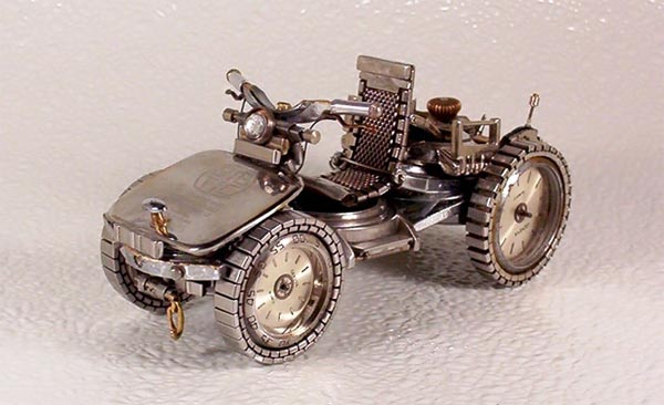 Miniature Motorcycles Made From Watches