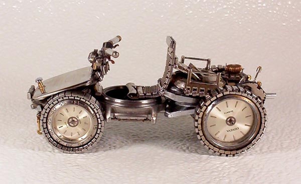 Miniature Motorcycles Made From Watches