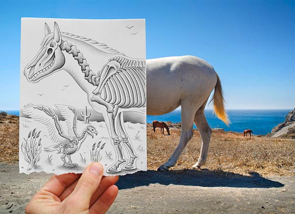 Pencil vs Camera Artwork by Ben Heine