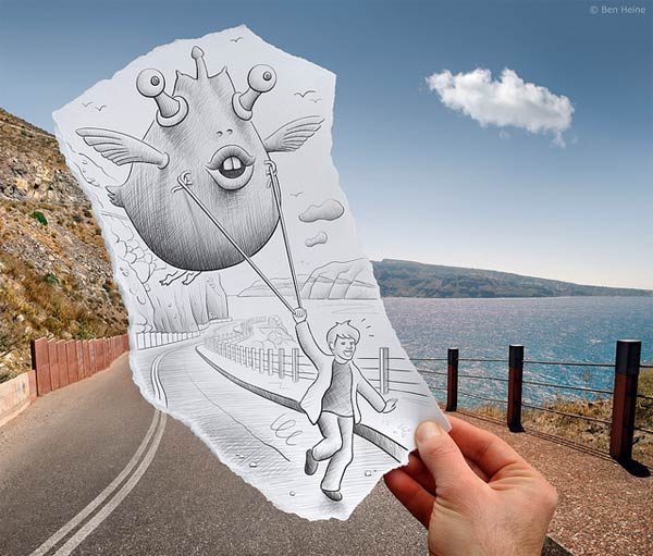 Pencil vs Camera Artwork by Ben Heine