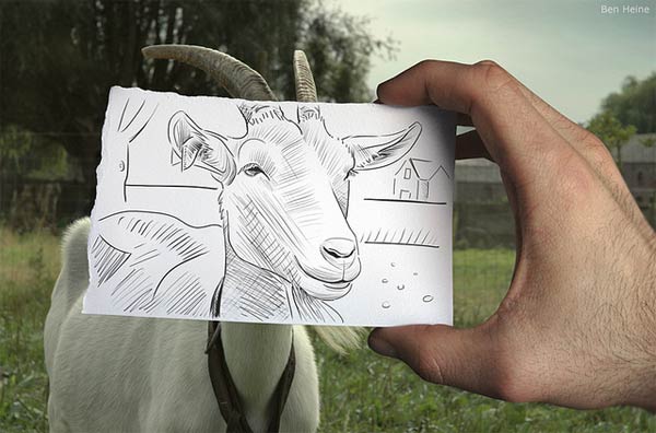 Pencil vs Camera Artwork by Ben Heine