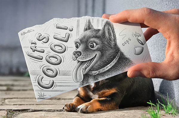 Pencil vs Camera Artwork by Ben Heine