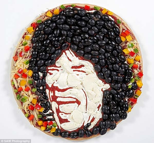 Mick Jagger Pizza Portrait