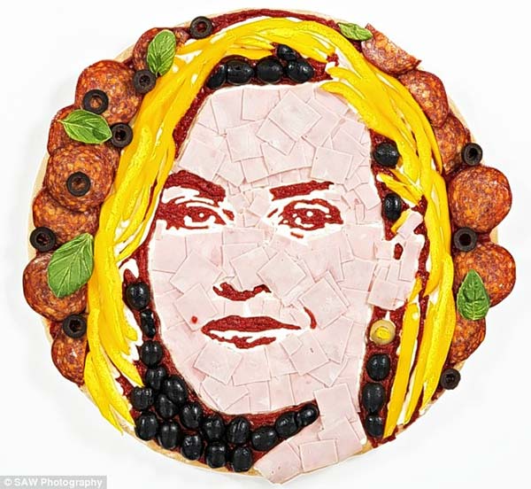 Kate Winslet Pizza Portait