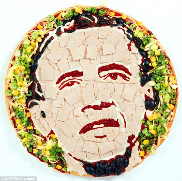 Barak Obama Pizza Portrait