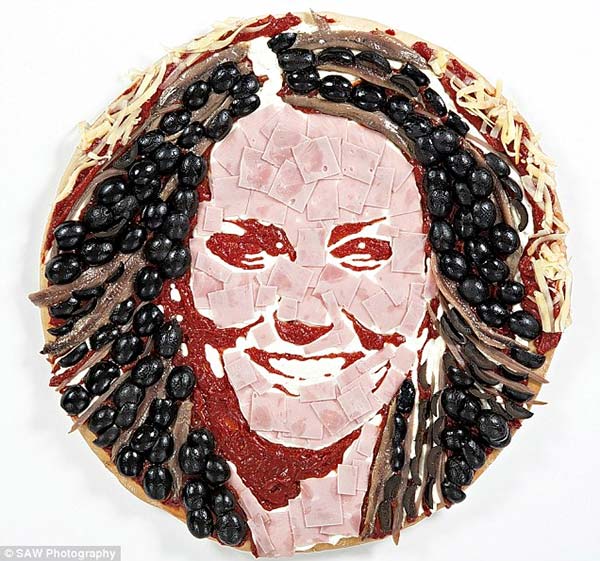 Kate Middleton Pizza Portrait