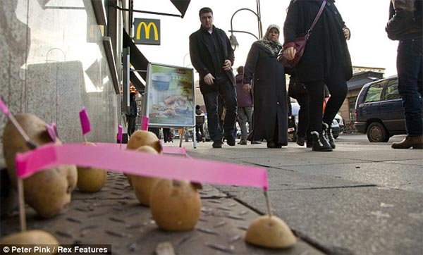 Urban Food Art Installation