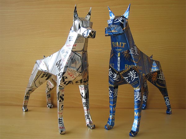Recycled Beer Can Sculptures