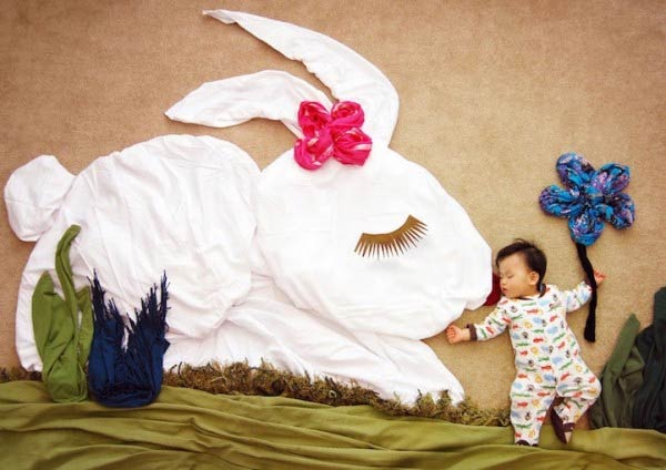 Creative Sleeping Baby Photos by Mother Queenie Liao