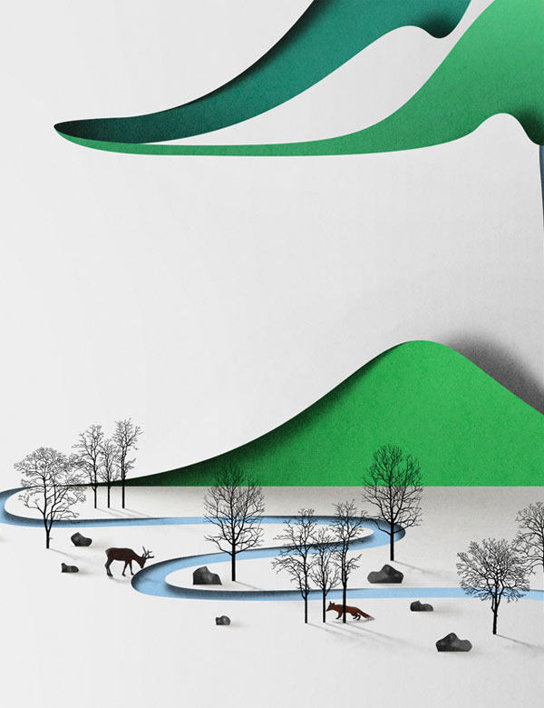 Paper Landscapes by Eiko Ojala