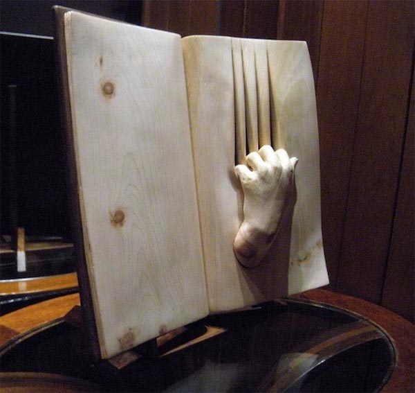 Wooden Carved Books