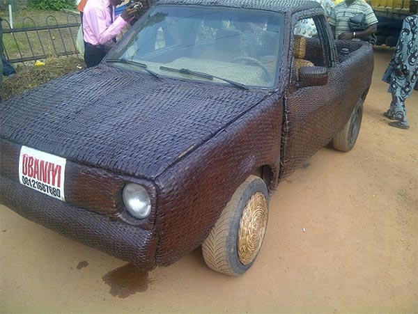 African Car Made From Woven Raffia Palm