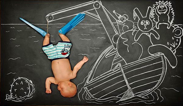 Creative Mommy Makes Blackboard Adventures for Baby