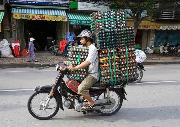 Vietnam's Motorbikes Carry Mind-Boggling Loads of Stuff