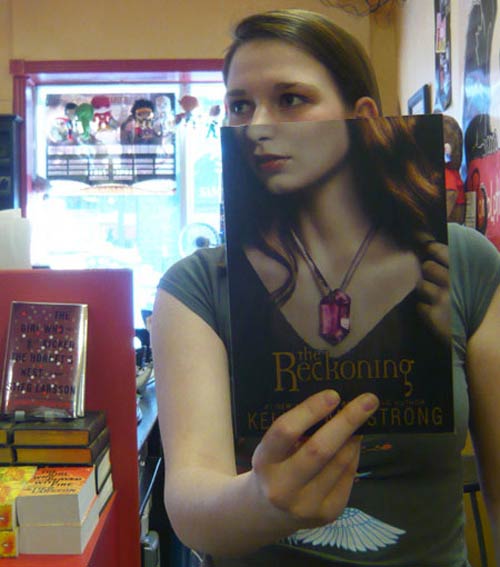 People Creatively Blend Themselves in with Book Covers