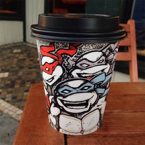 Awesome Coffee Cup Art by Miguel Cardona Jr.