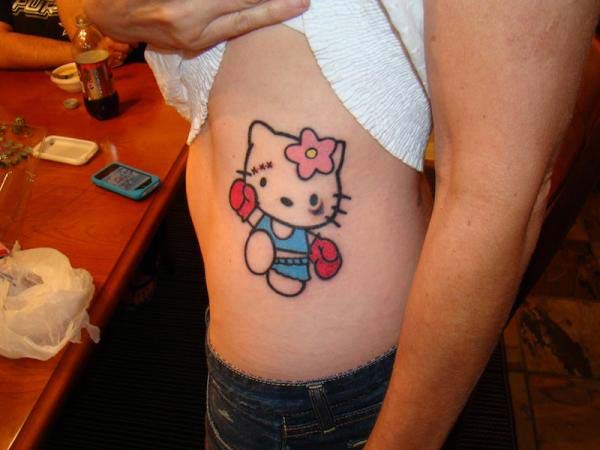 Crazy Hello Kitty Tattoo