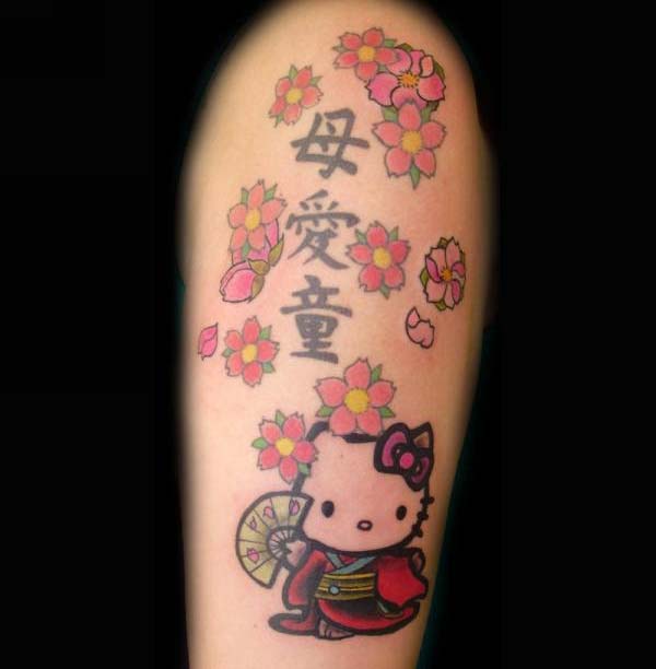 Crazy Hello Kitty Tattoo