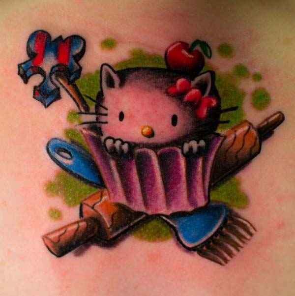 Crazy Hello Kitty Tattoo